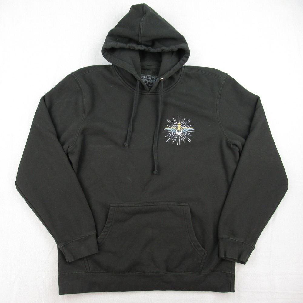 Black Rifle Coffee Company Hoodie Mens Large Black Graphic Pullover